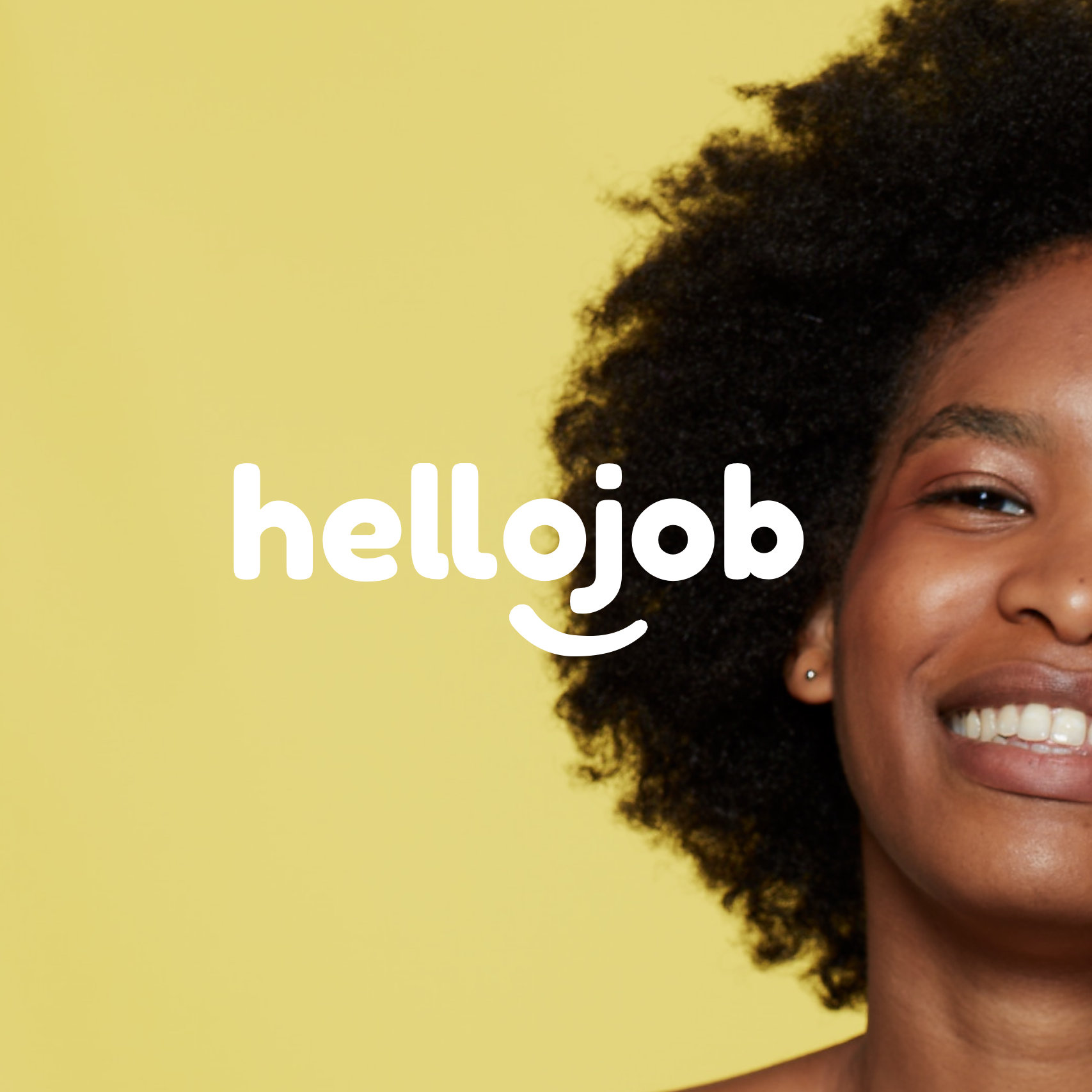 HelloJob Branding Yellow Background